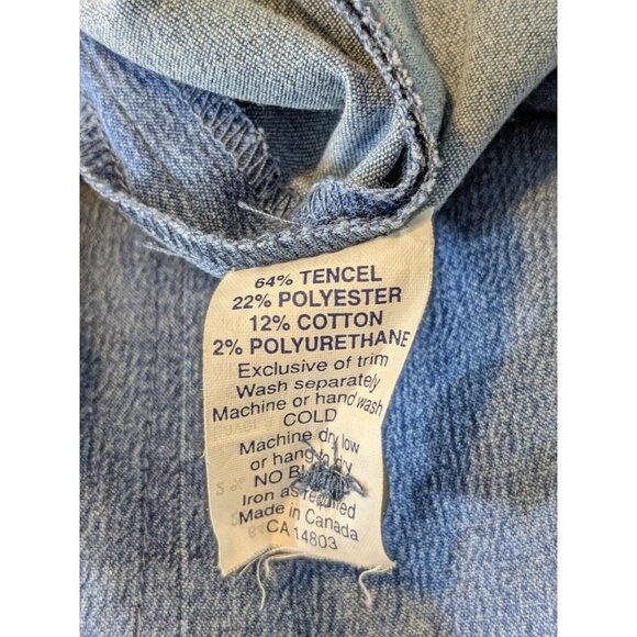 Vintage Tilley Endurables Tank Dress Womens M Denim Blue Y2K Tencel Blend Canada - Picture 7 of 8